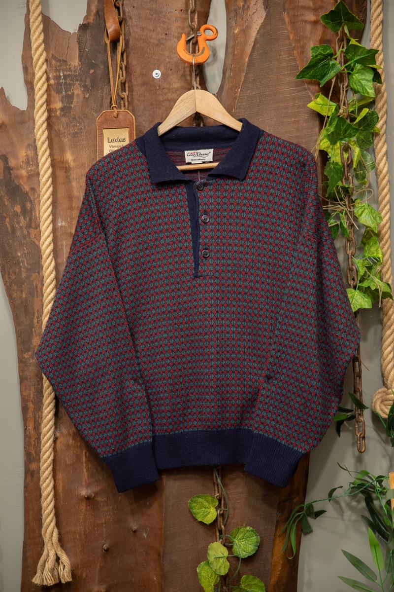 Classic Polo Yaka Yün Kazak