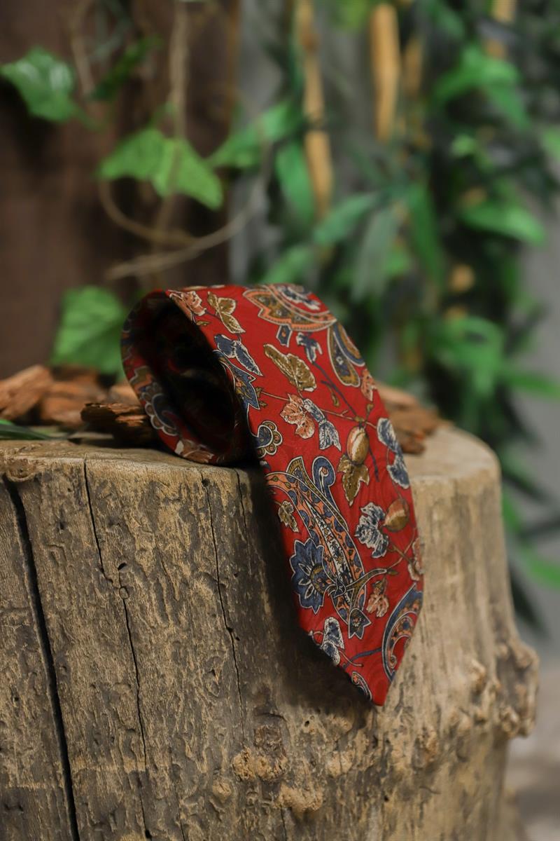 Classic Red Paislet İpek Kravat