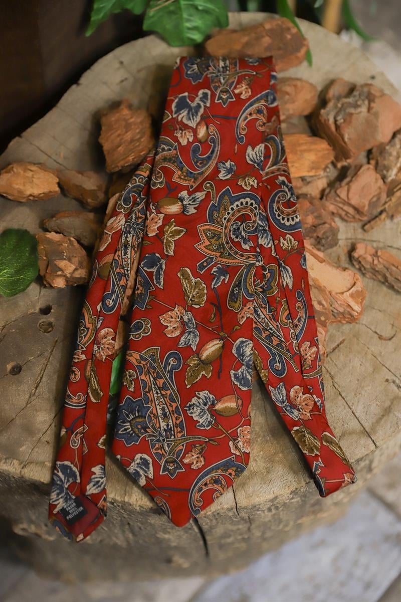 Classic Red Paislet İpek Kravat