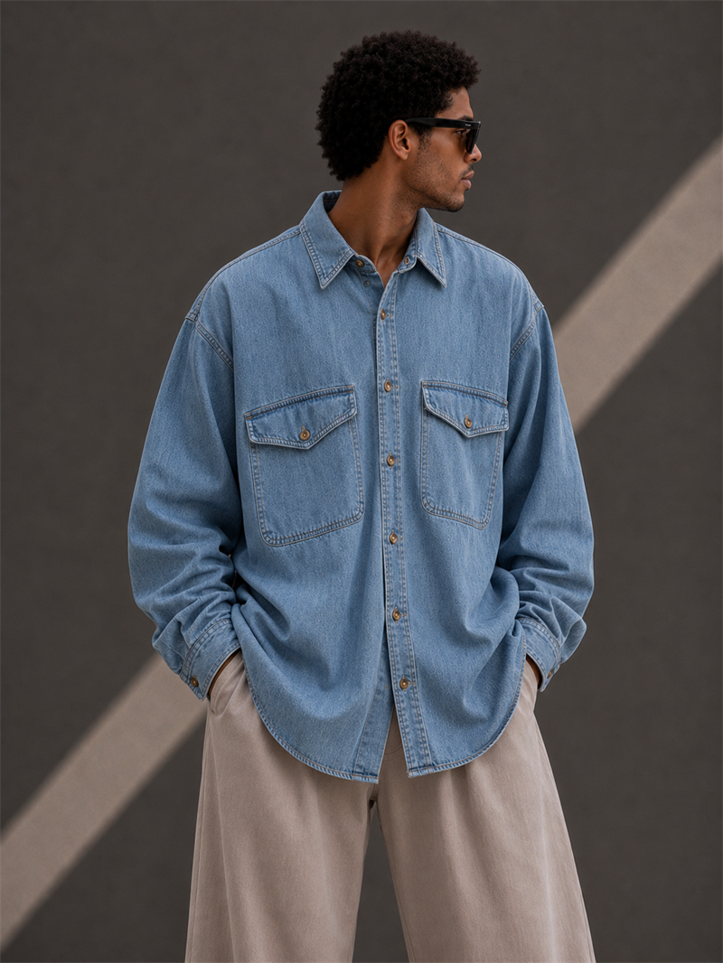Classic Western Denim Gömlek