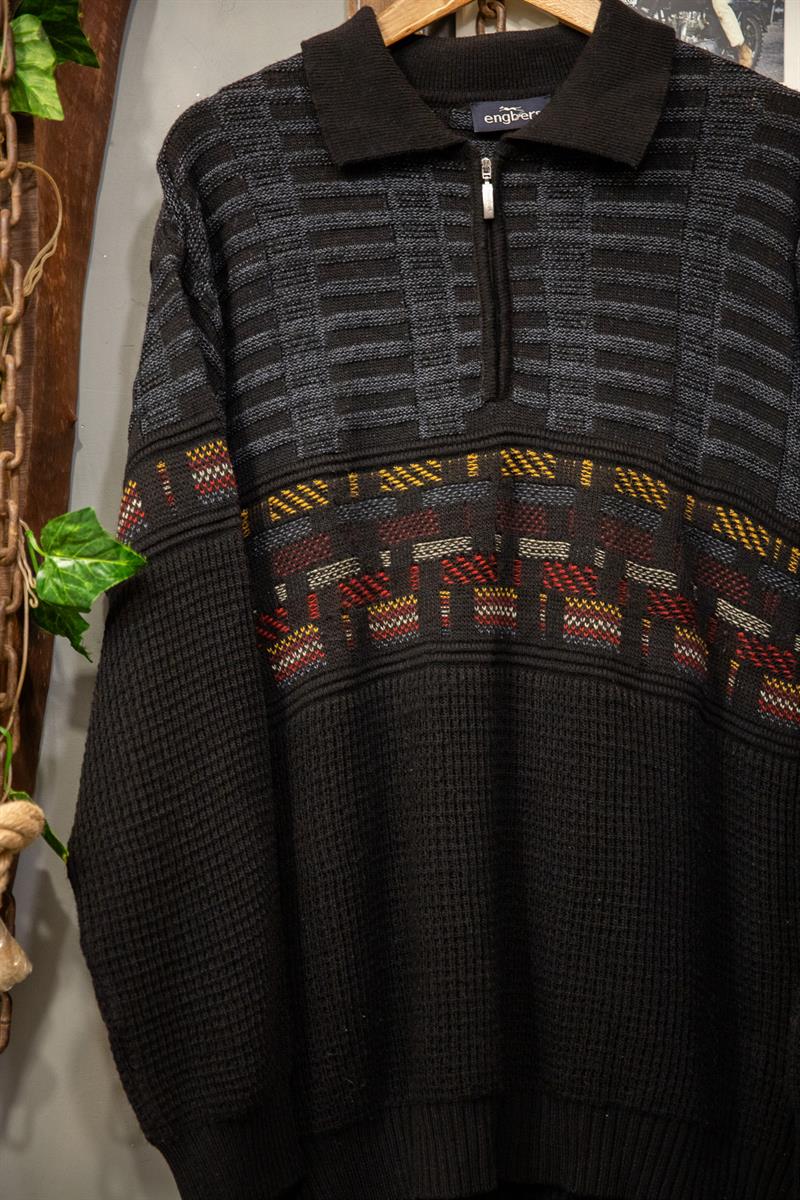 Classic Yaka Örgü Kazak