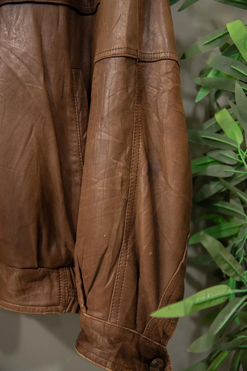 Coffee İtalian Bomber Deri Ceket