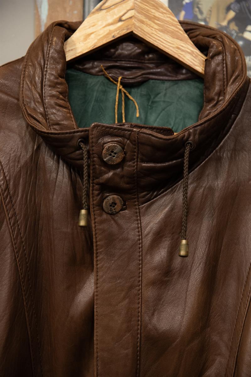 Coffee İtalian Bomber Deri Ceket