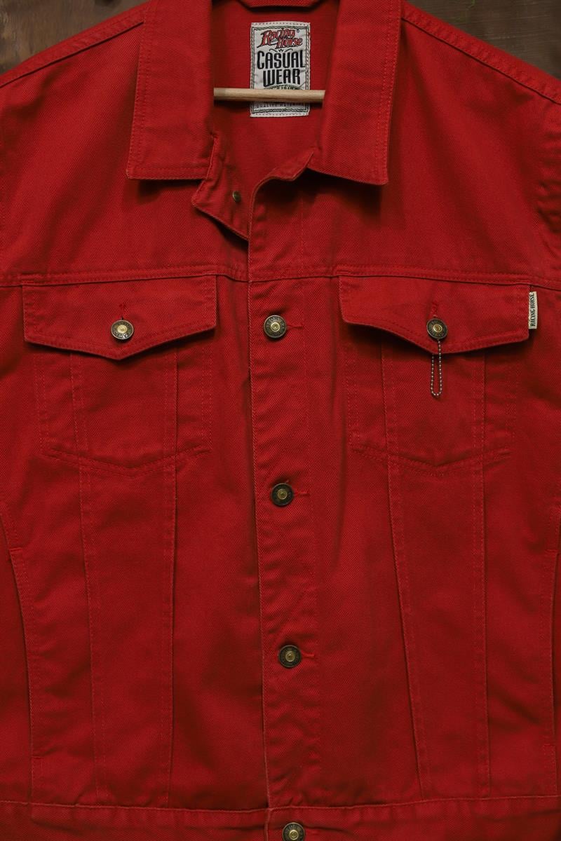 Dad Core Red Vest Kot Yelek
