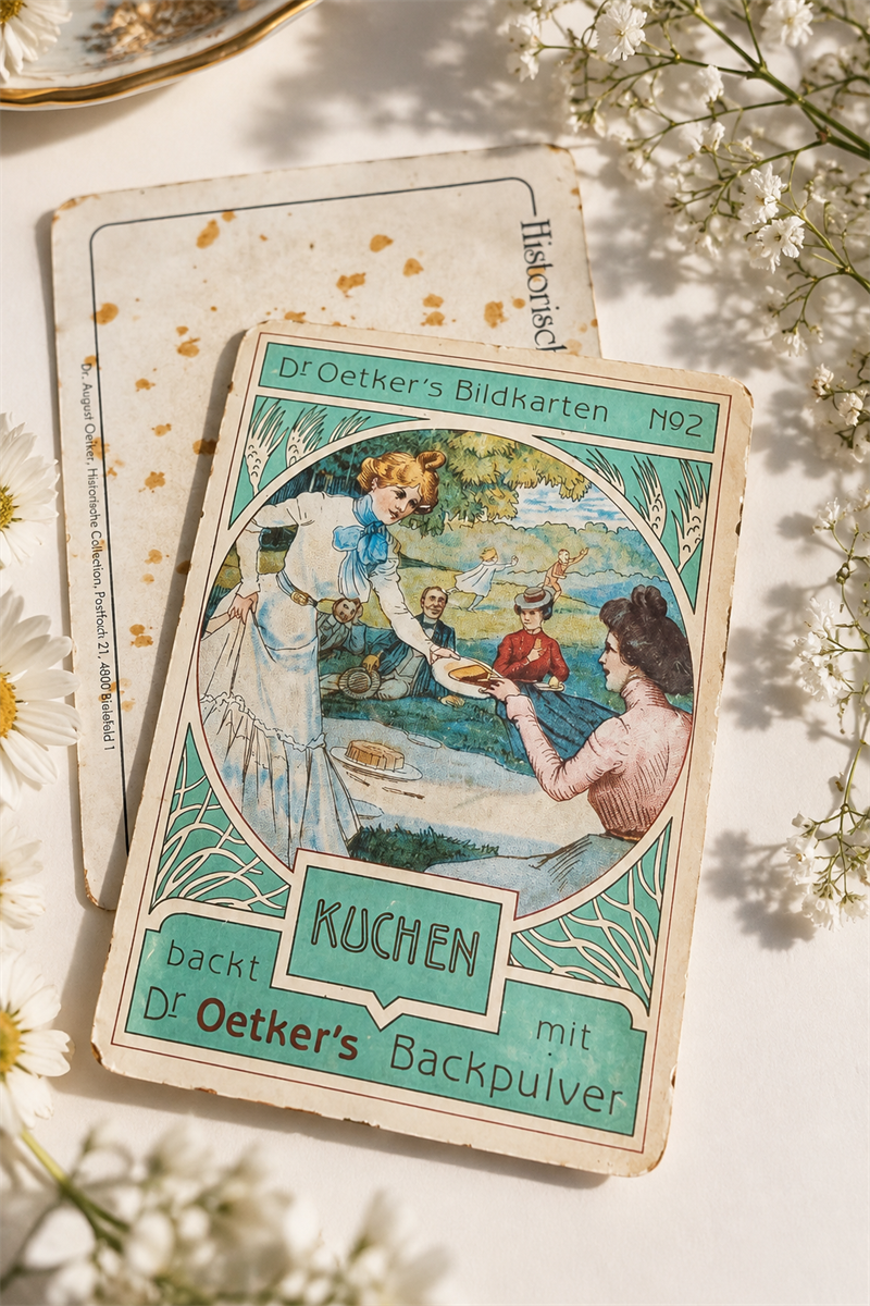 Dr. Oetker Bildkarten — 1900ler Başı Antika 3lü Metal Set