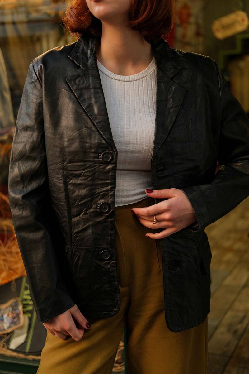 DREAMERS Blazer Model Kadın Deri Ceket