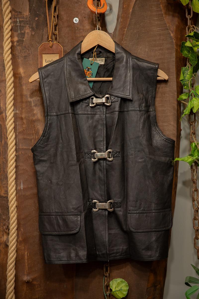 Duffle Vest Moto Deri Yelek