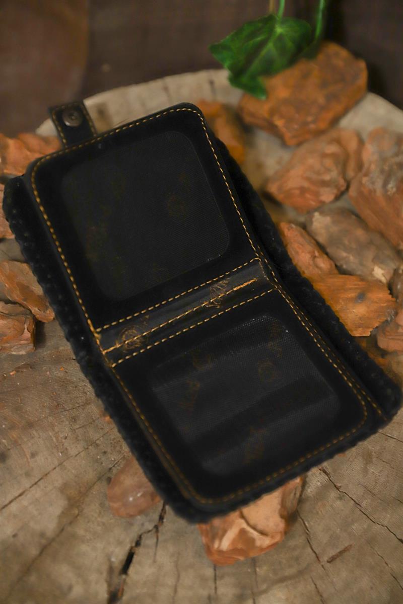 El Yapımı Nakışlı Deri Cüzdan