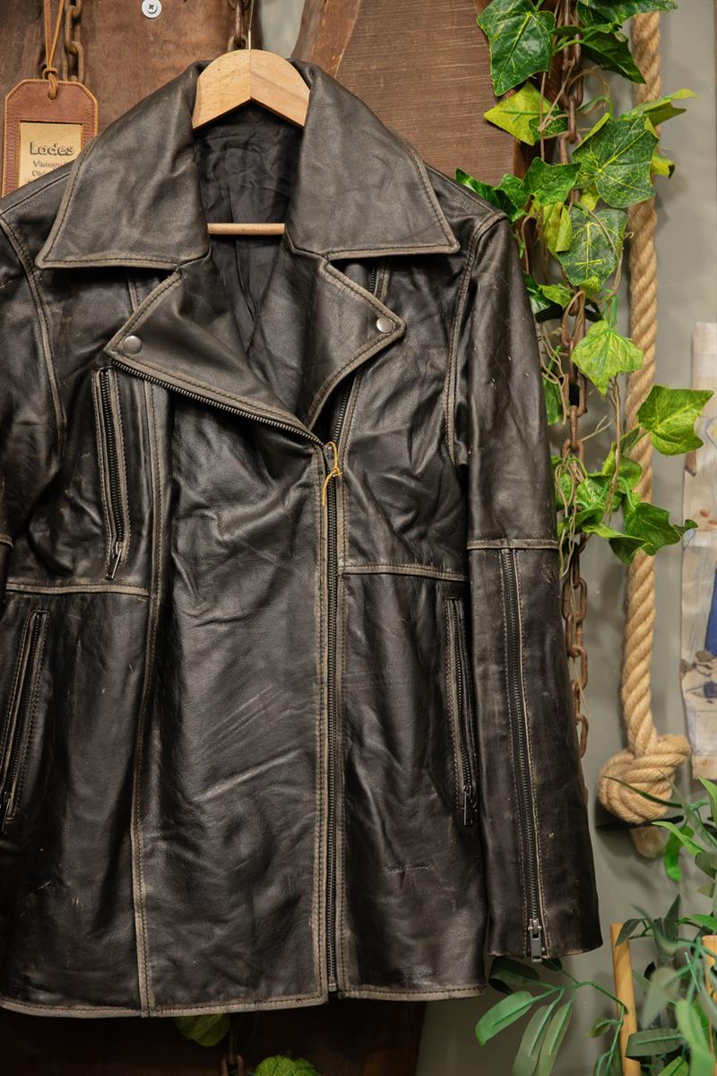 Eskitme American Biker Deri Ceket