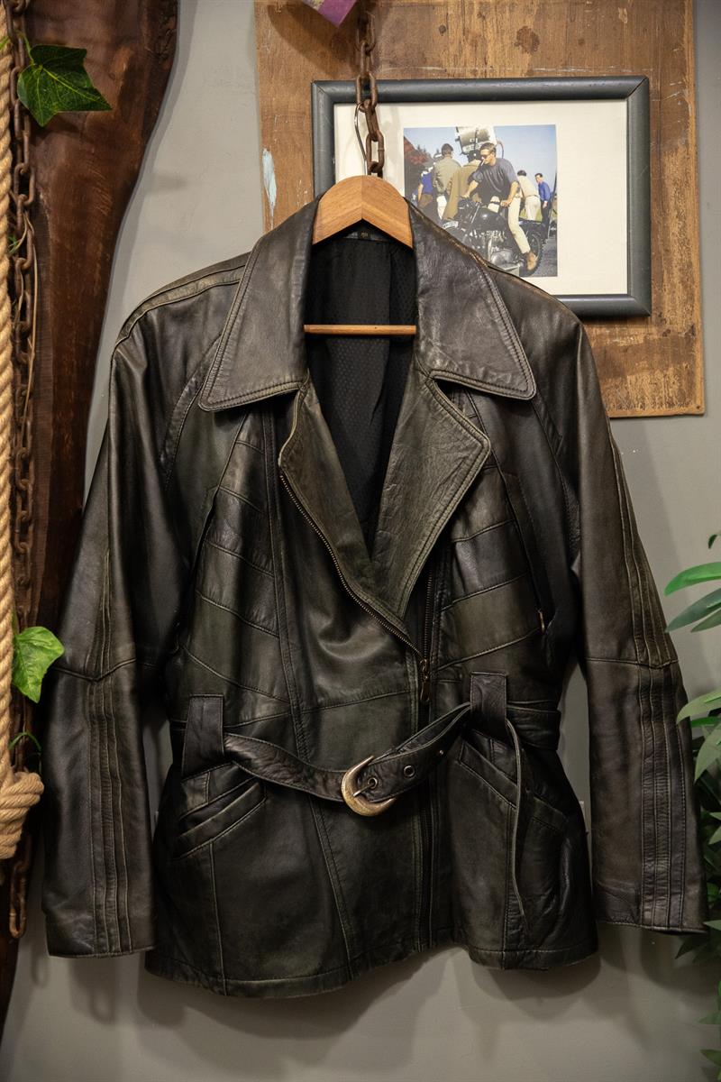 Eskitme Biker American Deri Ceket