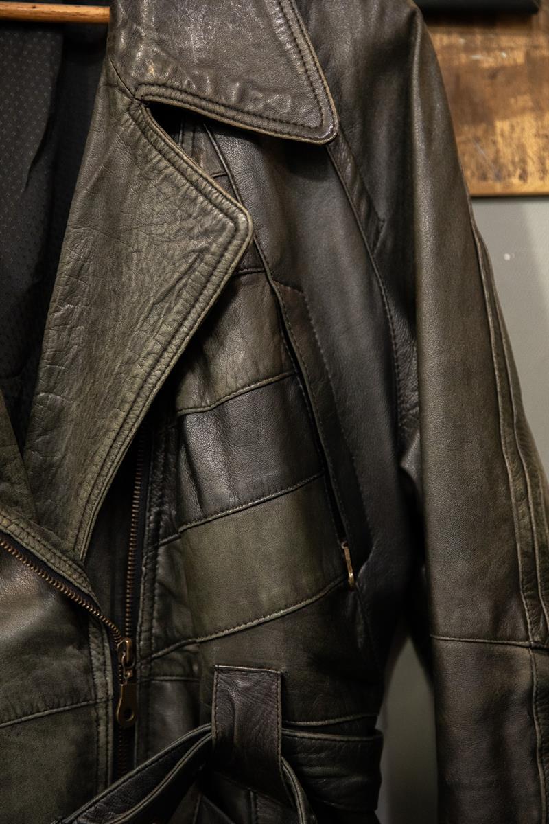 Eskitme Biker American Deri Ceket