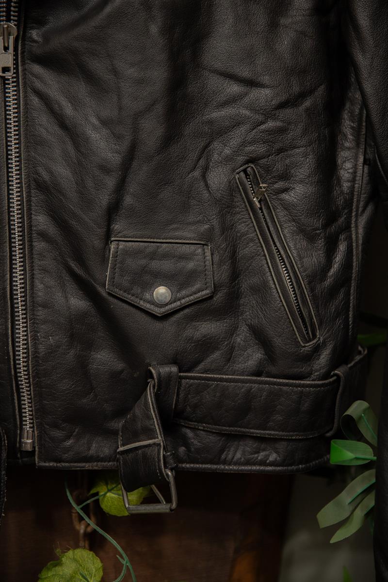 Eskitme Biker Classic Deri Ceket