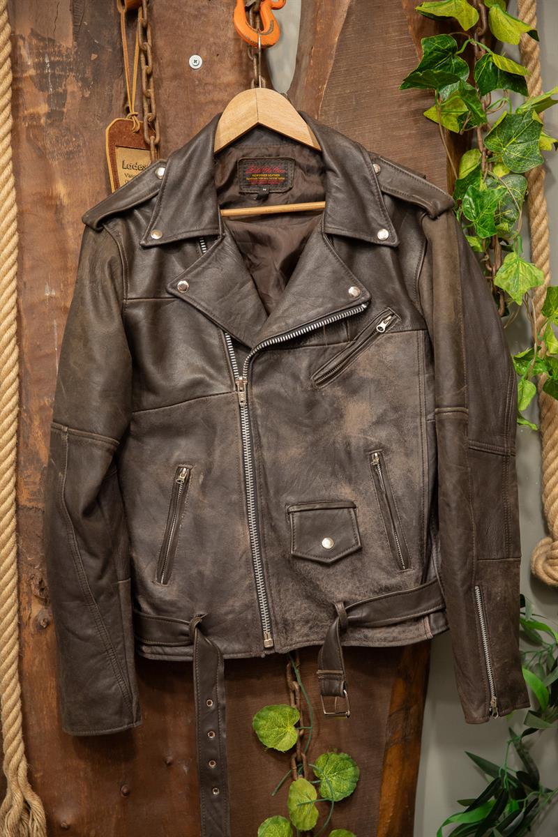 Eskitme Biker Moto Deri Ceket