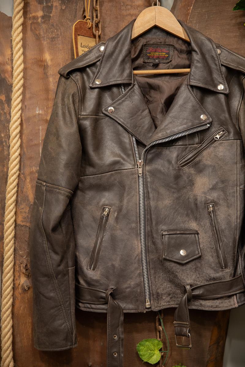 Eskitme Biker Moto Deri Ceket