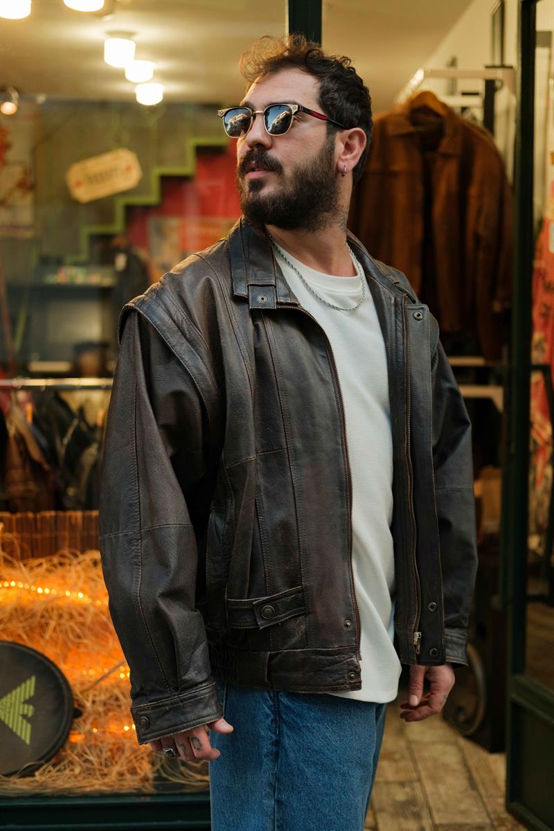 ESKİTME MODEL KOLEKSİYON DERİ CEKET