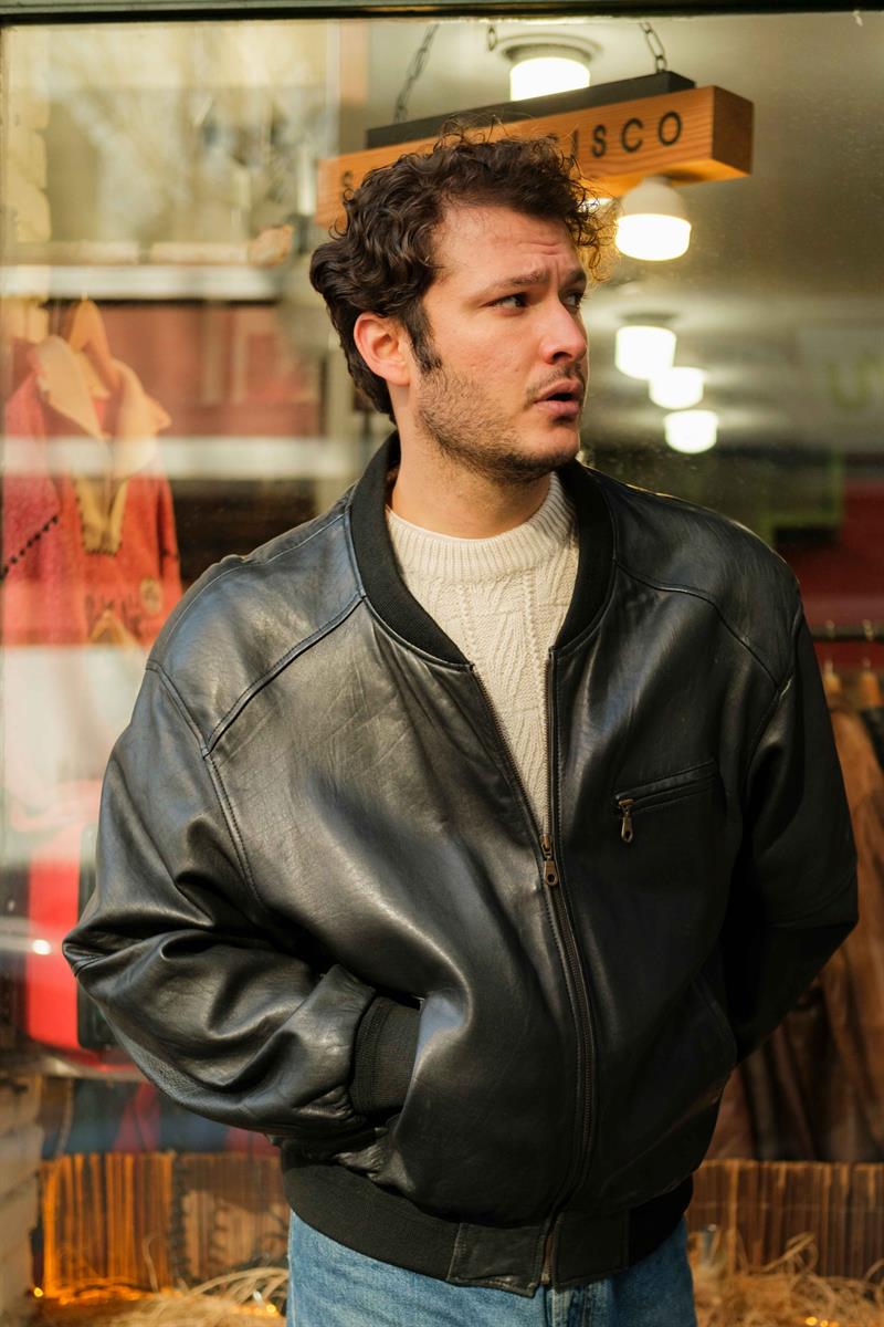 ESKİTME VİNTAGE BOMBER DERİ CEKET