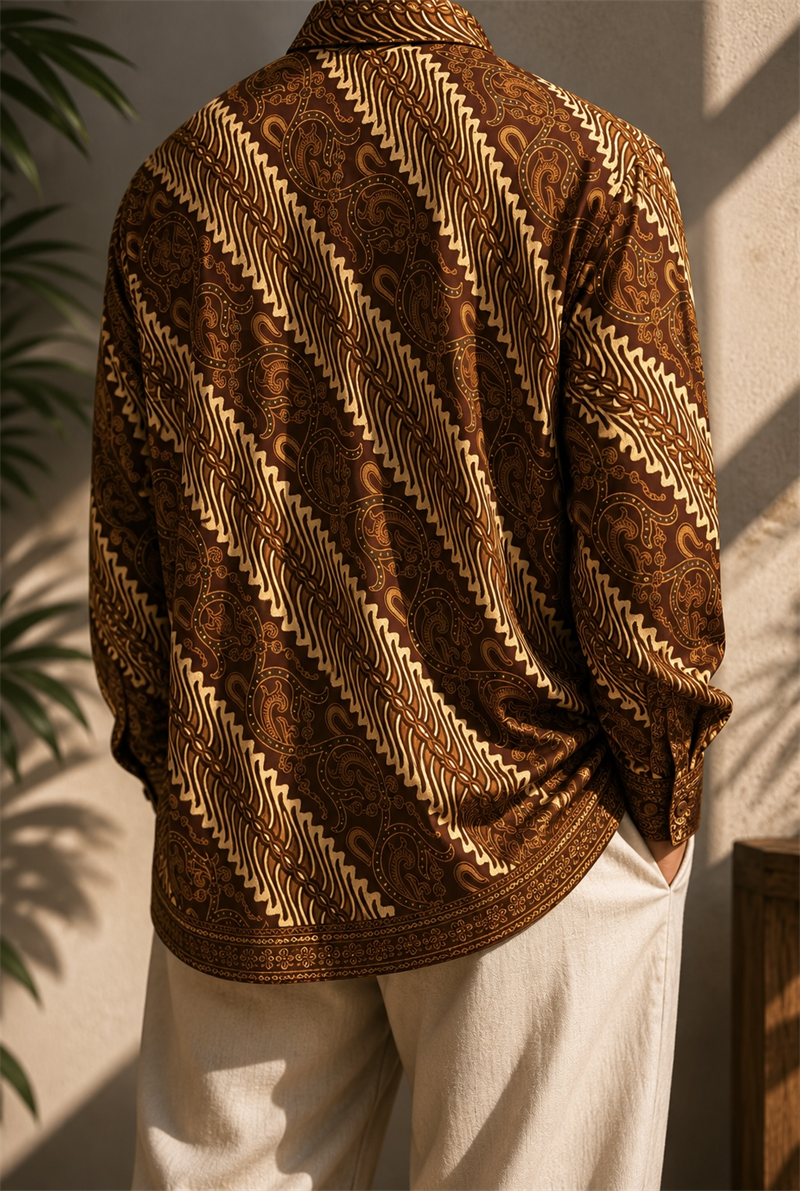 Ethnic Boho Batik Gömlek
