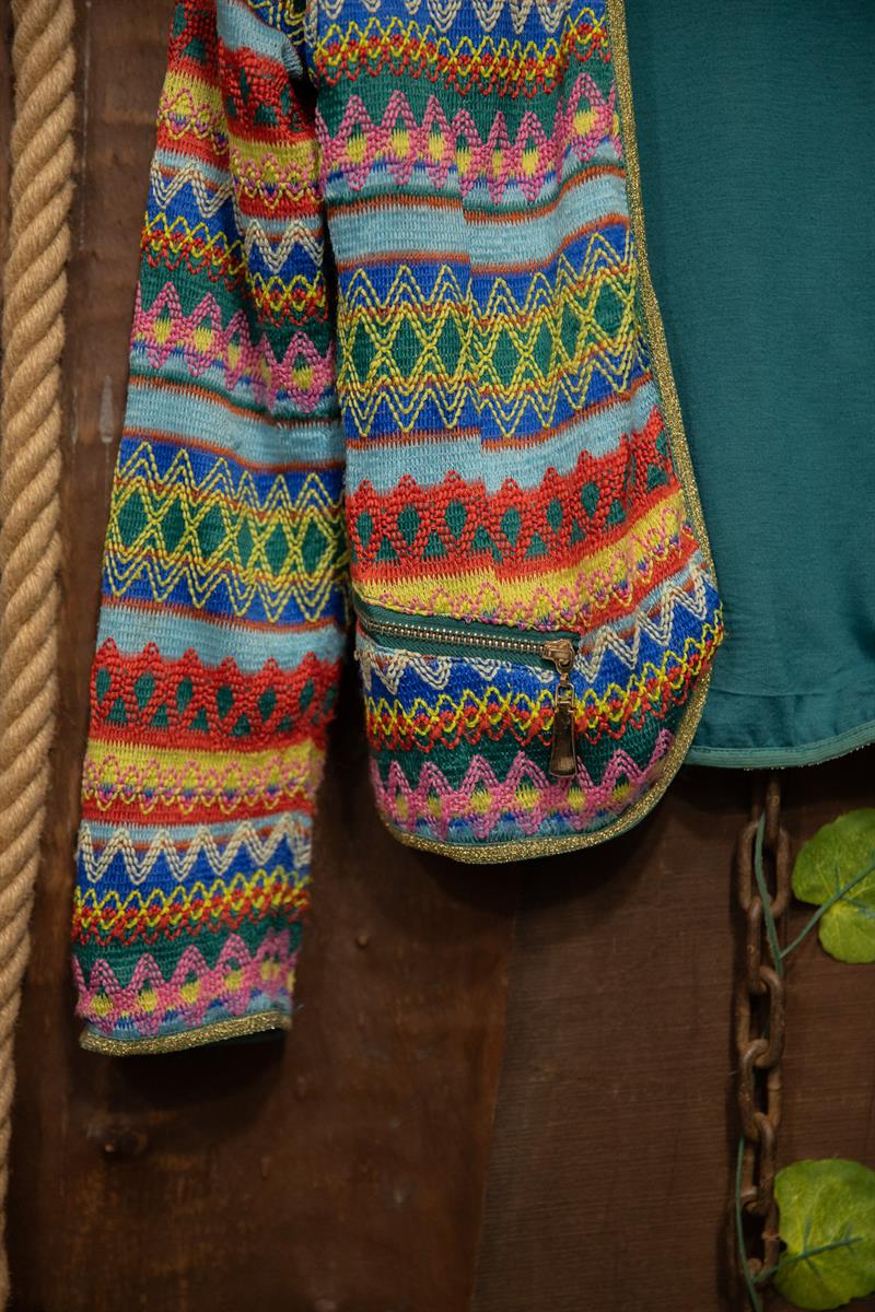Ethnic Coogi Örgü Ceket/Hırka
