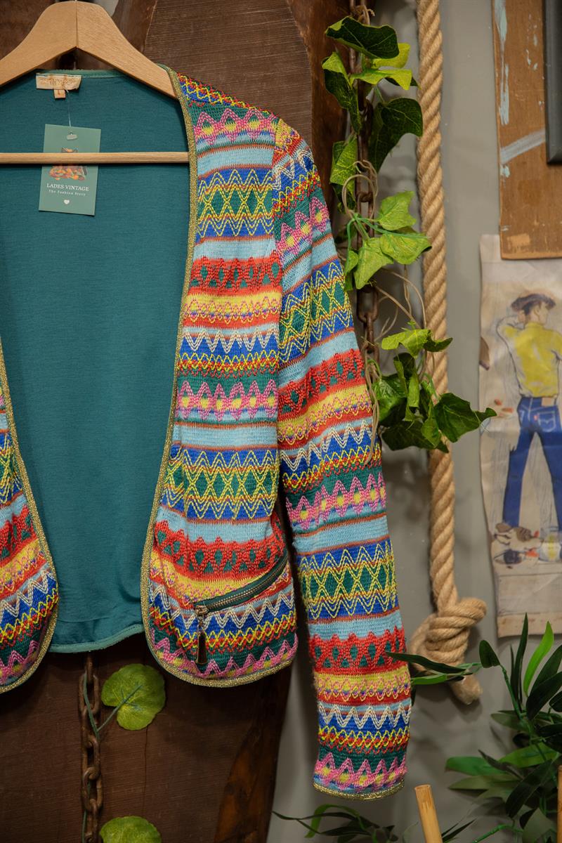 Ethnic Coogi Örgü Ceket/Hırka