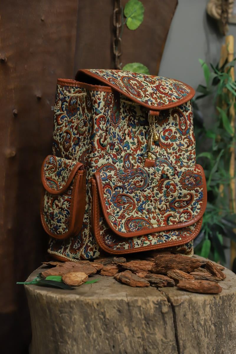 Ethnic Kilim Dokuma Sırt Çantası