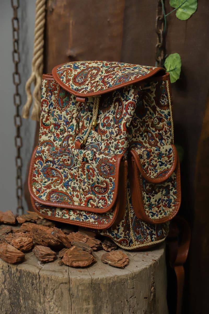 Ethnic Kilim Dokuma Sırt Çantası