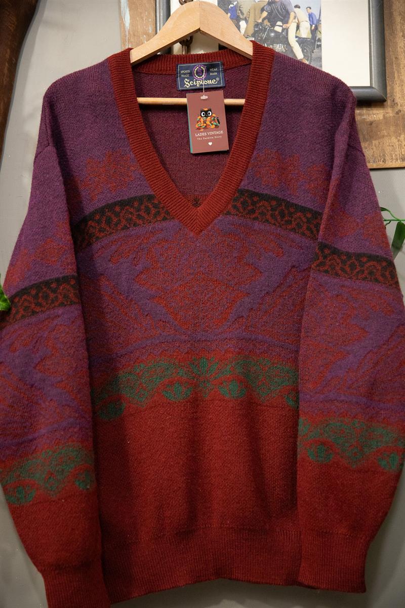 Etnic V Yaka Kazak/Sweater