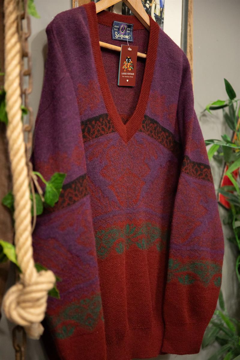 Etnic V Yaka Kazak/Sweater