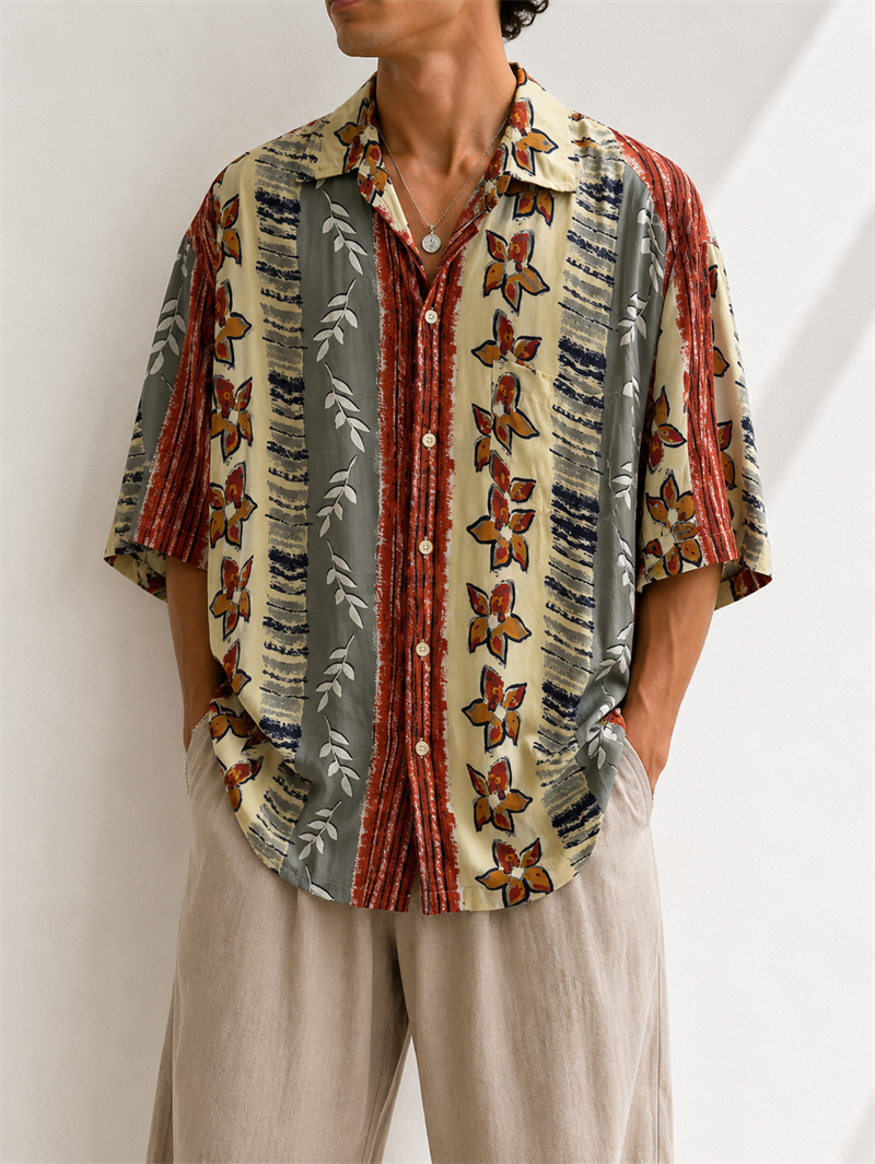 Etnik 1990s Oversize Gömlek