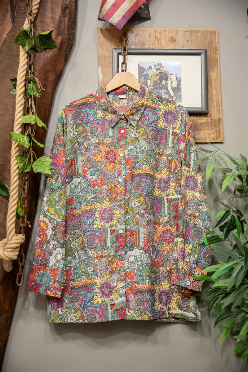 Etnik 90s Kadın Gömlek