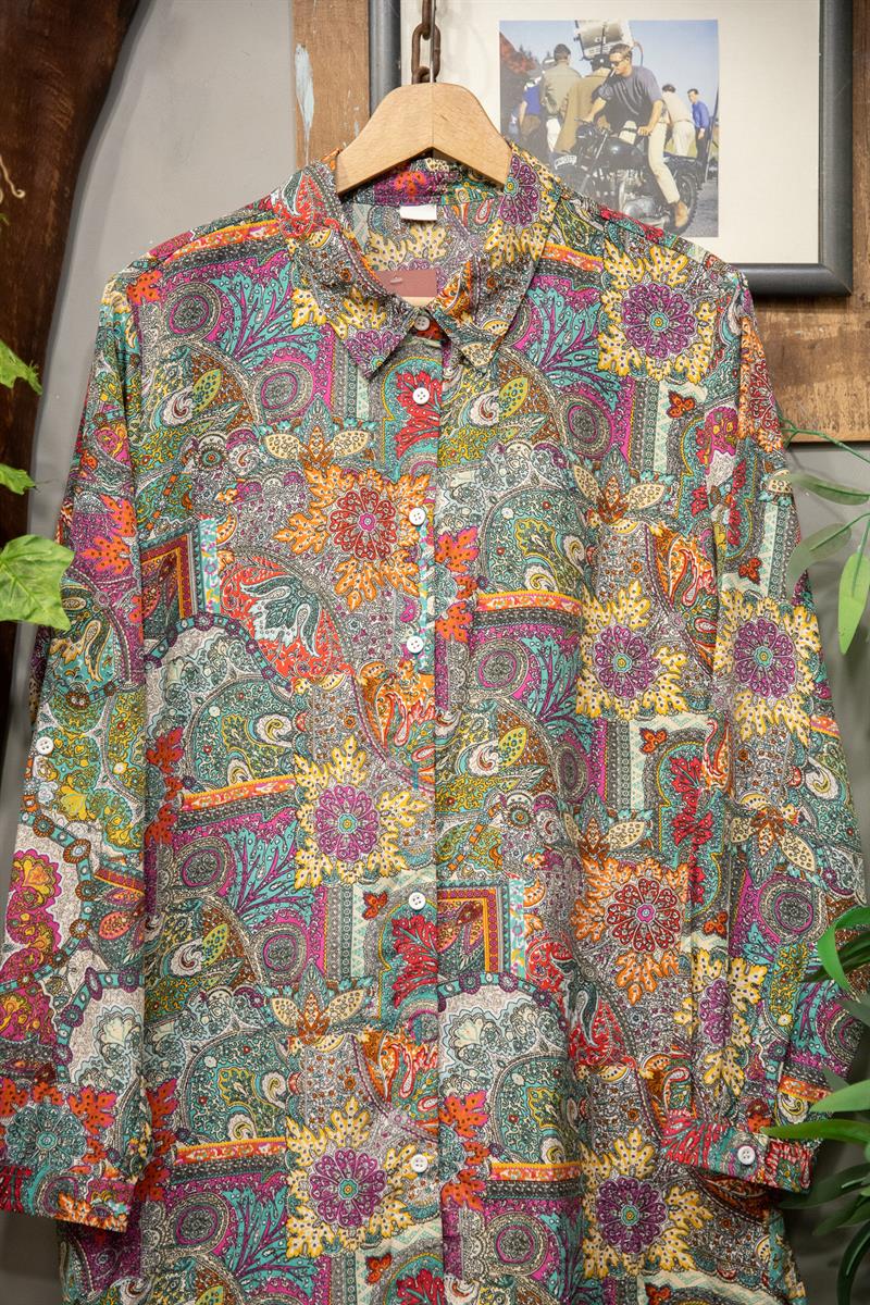 Etnik 90s Kadın Gömlek