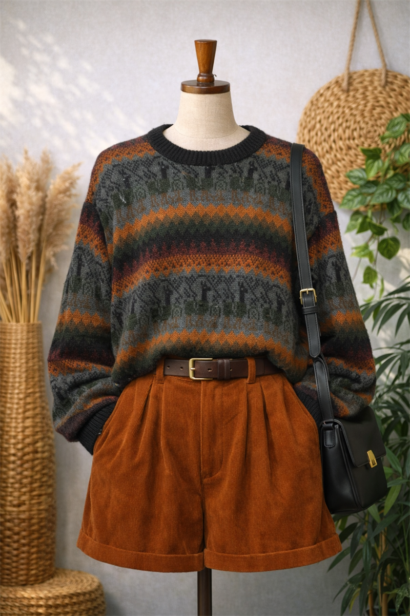 Etnik 90s Nordic Oversize Kazak