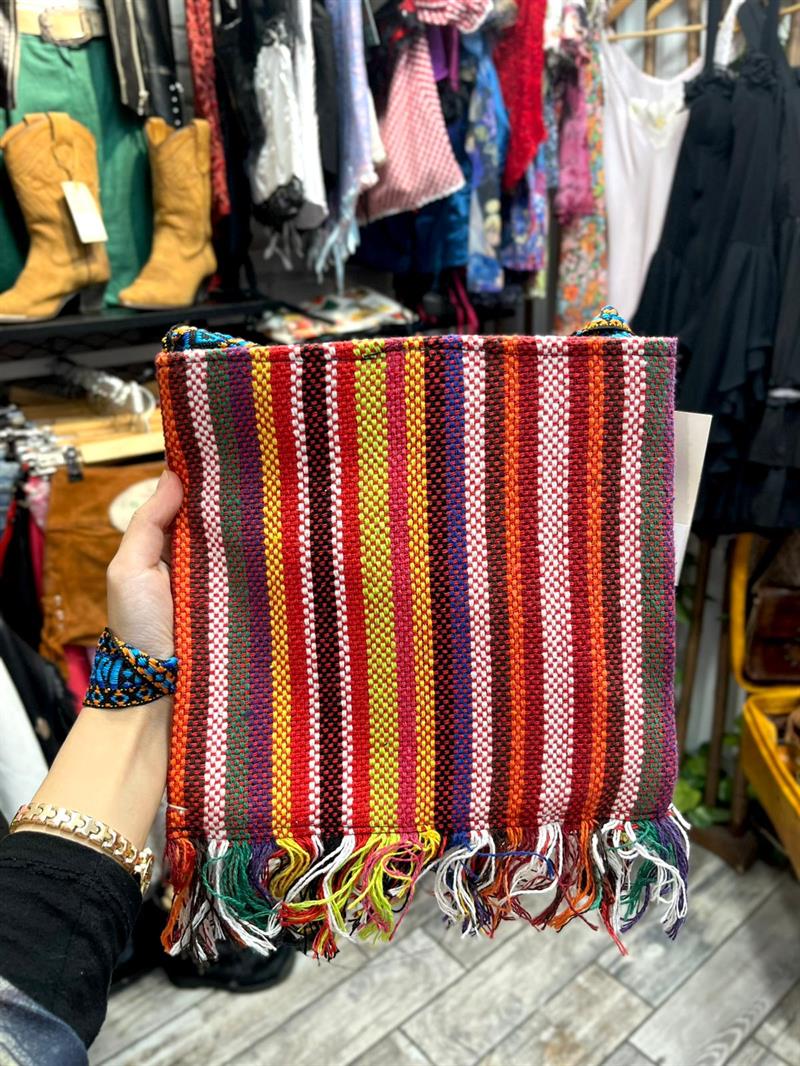 ETNİK DESENLİ DOKUMA ÇANTA