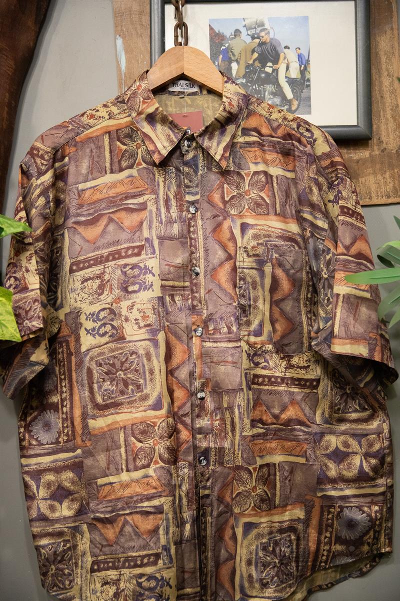 Etnik THAI SILK 90s Gömlek