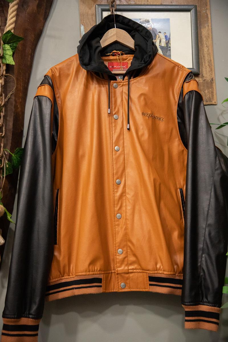 Explorer Orange Bomber Deri Ceket