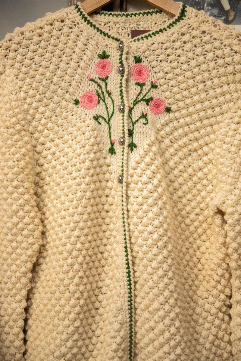 Floral Knit Rose Ceket-Hırka