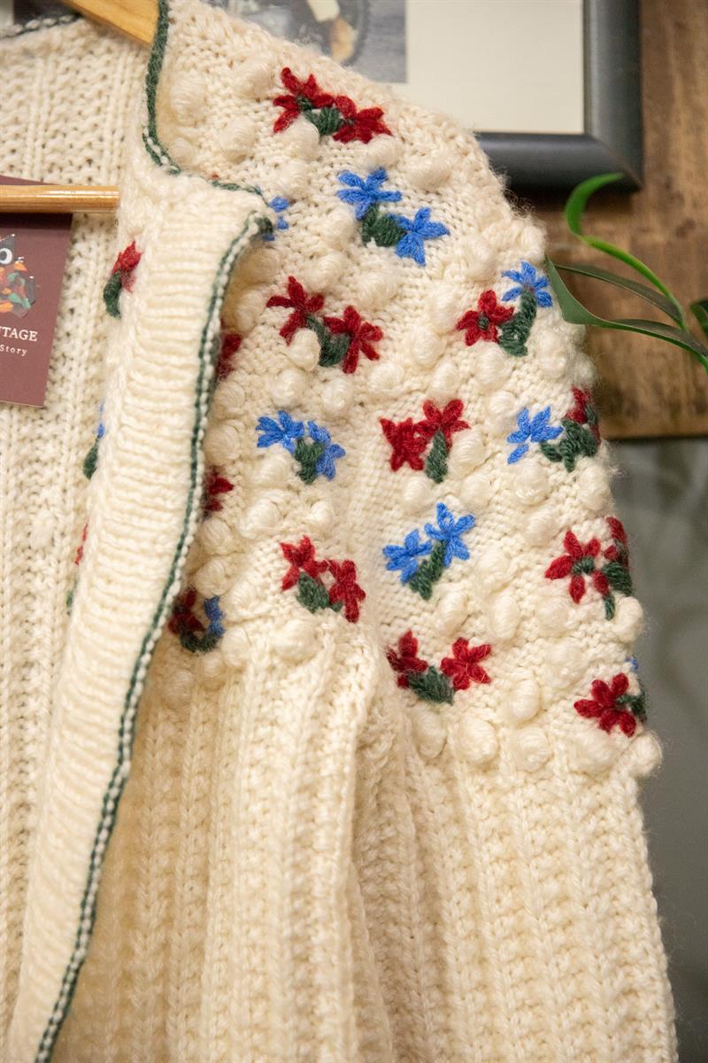 Floral Yarn Wool Hırka