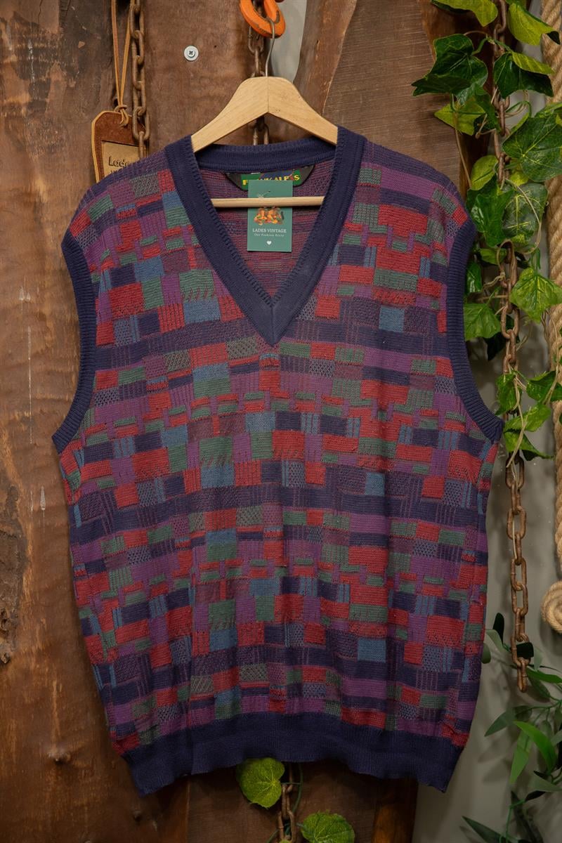 Frank AleXs V Yaka Örgü Yelek