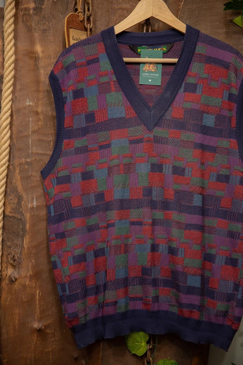 Frank AleXs V Yaka Örgü Yelek