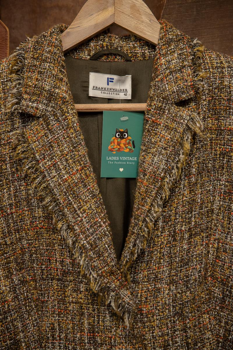 Frankenwalder Cropped Tweed Wool Ceket
