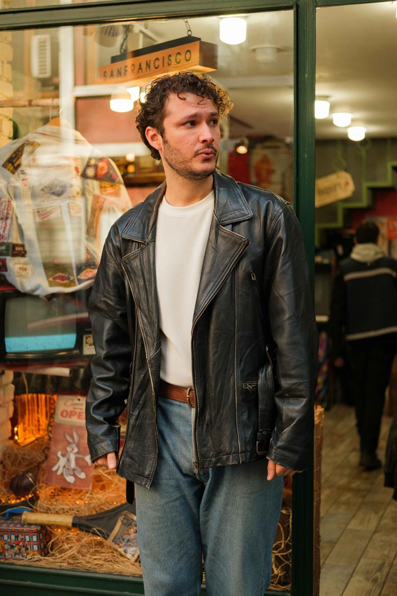 GAUCHO İtalian Eskitme Biker Model Deri Ceket