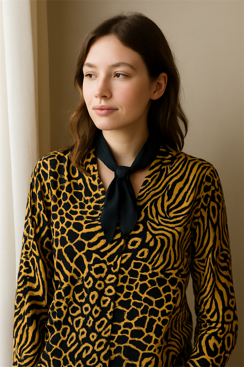 Germany Leopard Kadın Gömlek