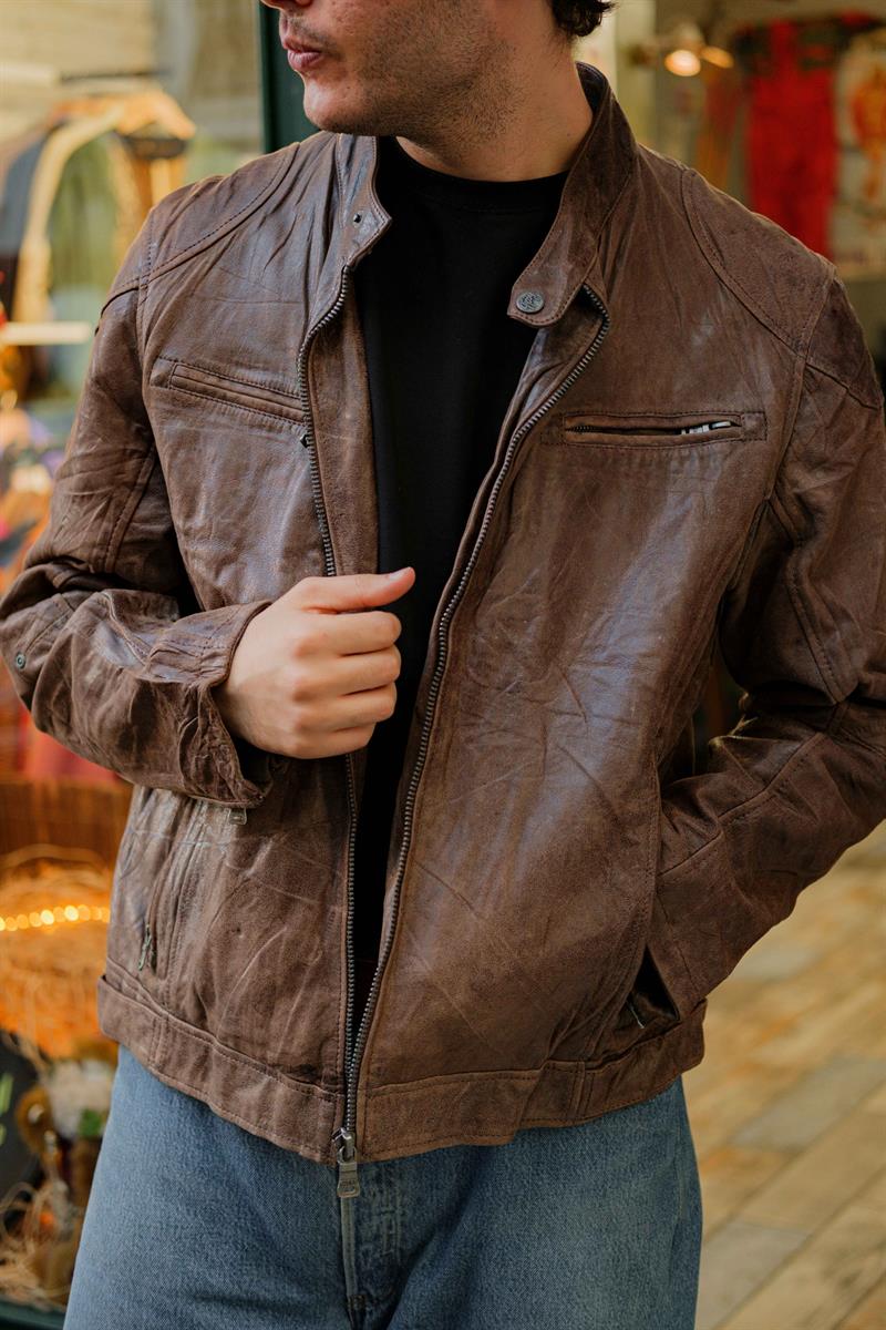 GIPSY Biker Vintage Unisex Deri Ceket