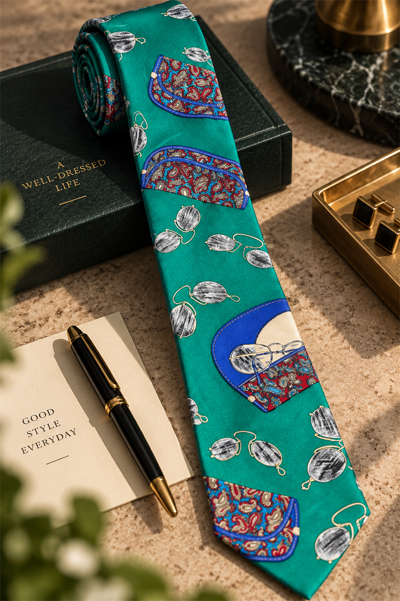Glasses&Paisley Kravat