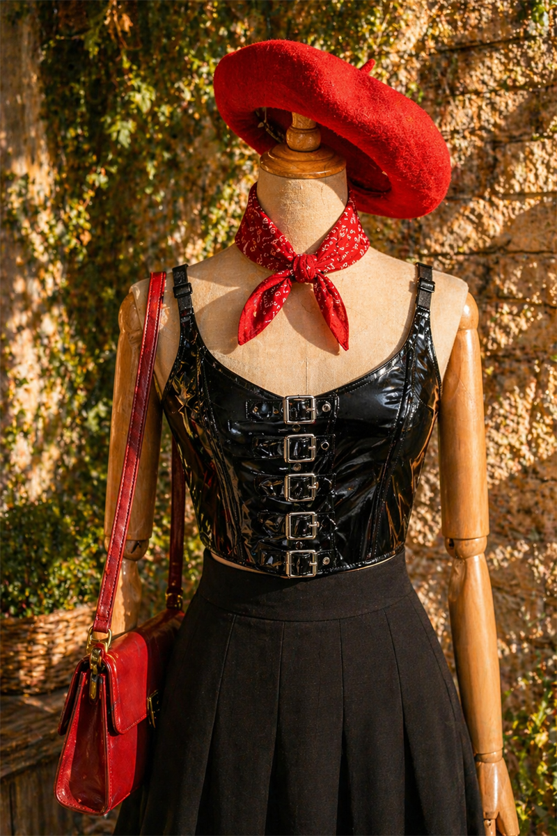 Glossy Vegan Deri Corse