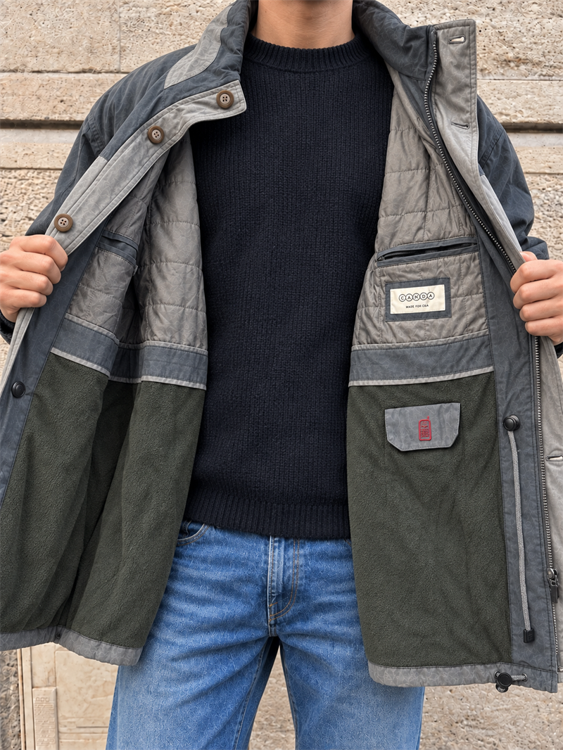 Gorpcore Süet Dokulu Coat Ceket/Mont