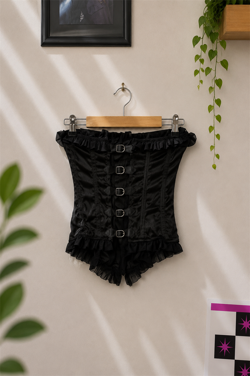Goth Glam Metal Tokalı Korse