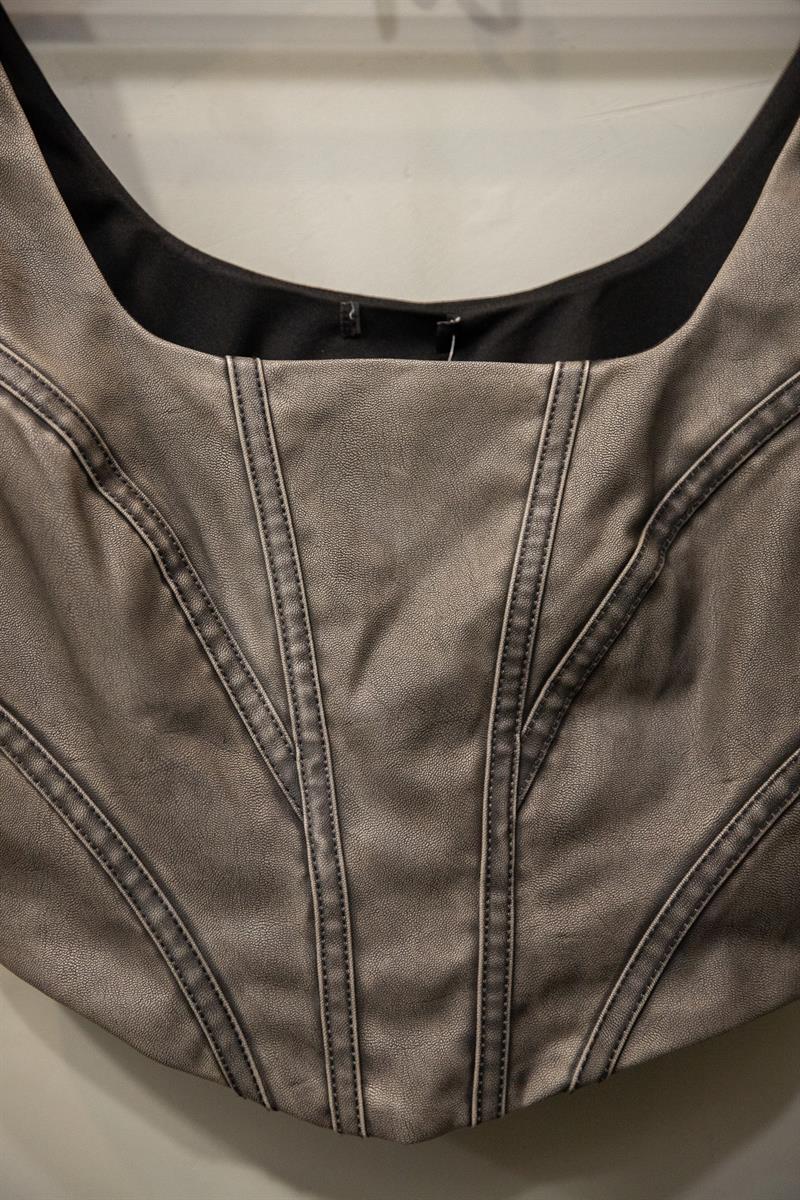 Grey Biker Corset