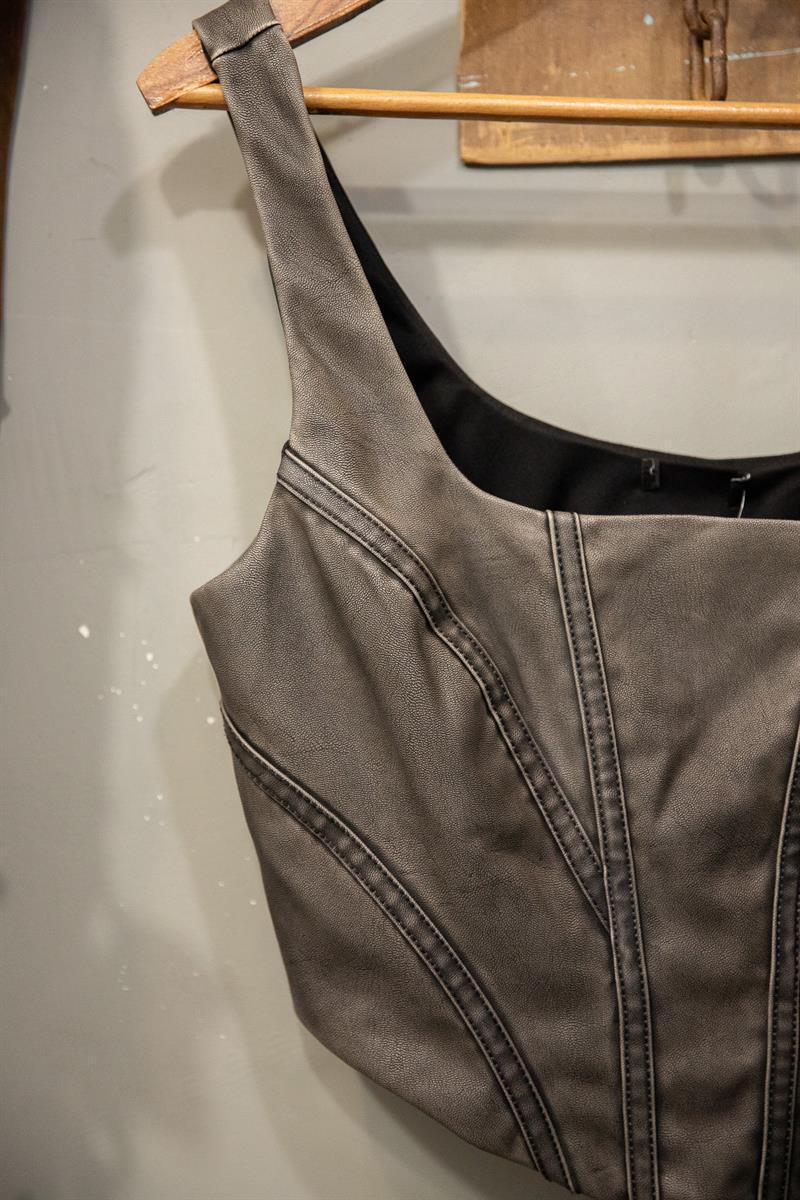 Grey Biker Corset