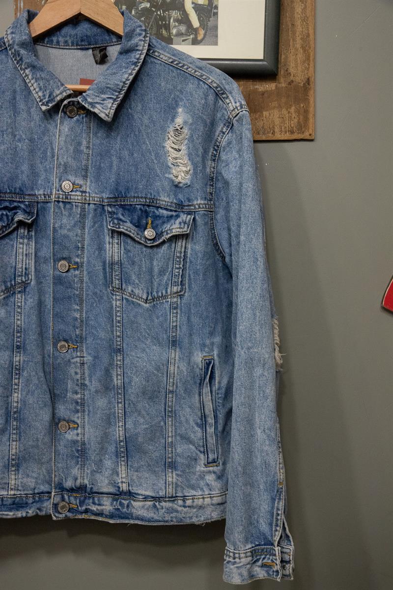 GUNS N*ROSES Tasarım Kot Ceket
