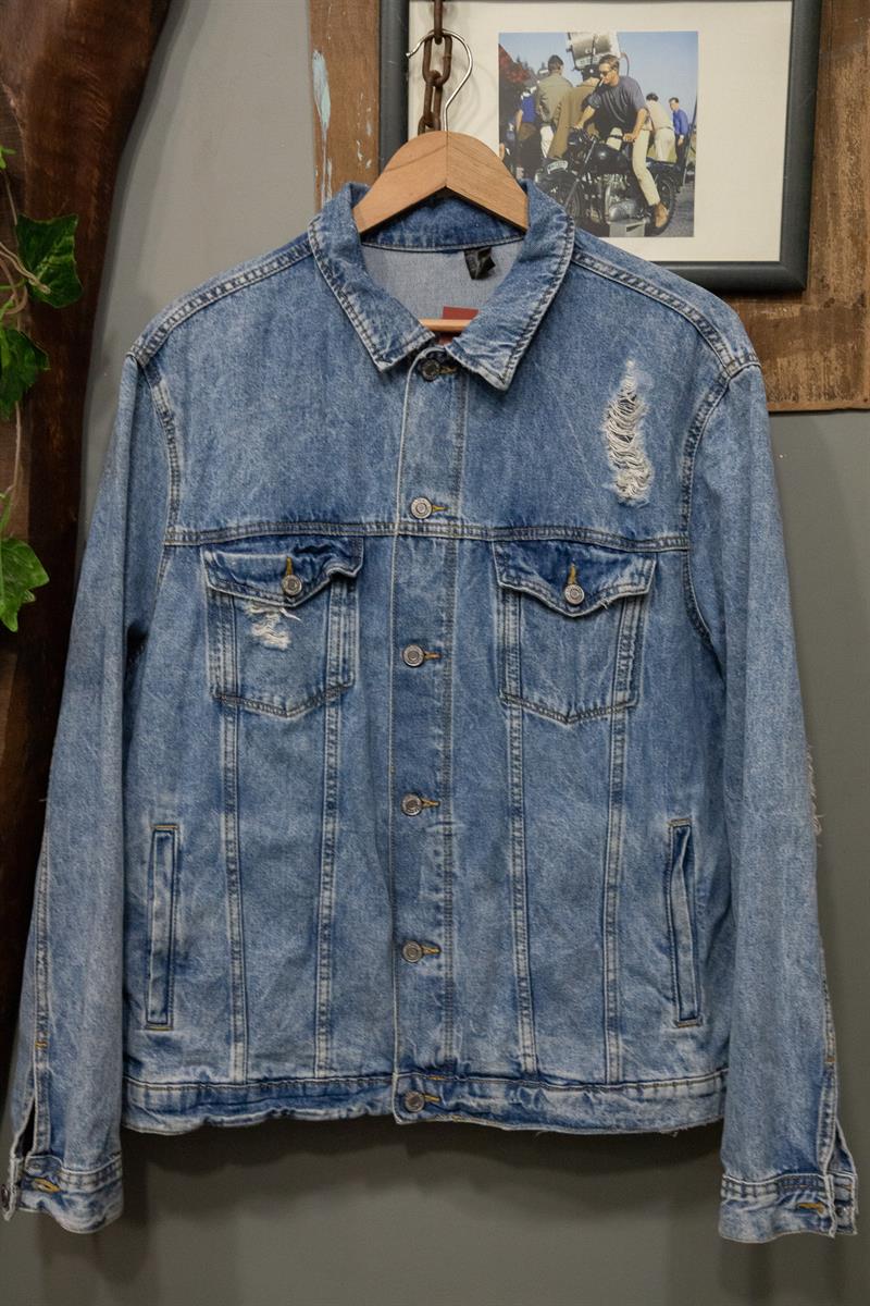 GUNS N*ROSES Tasarım Kot Ceket